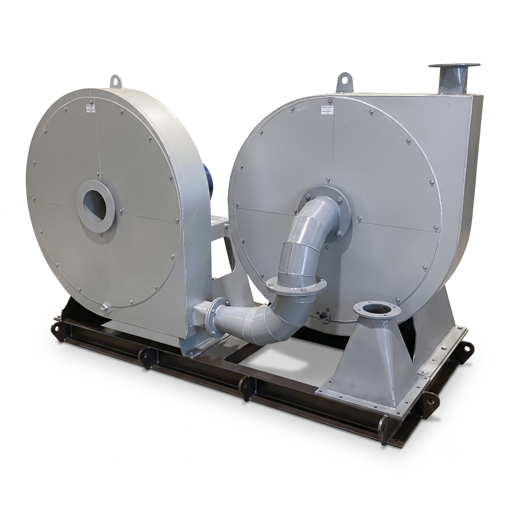2 stage direct driven fan with vertical up outlet